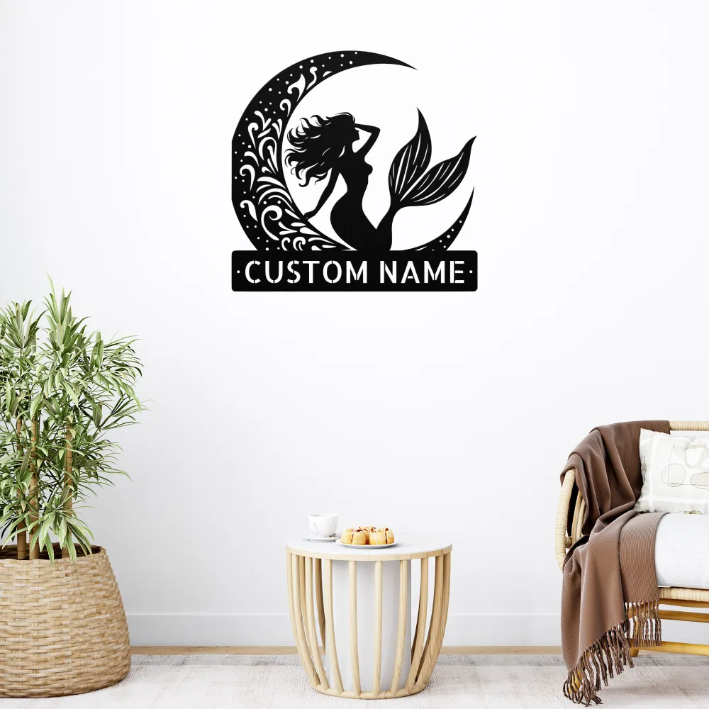 Personalized Mermaid Metal Sign